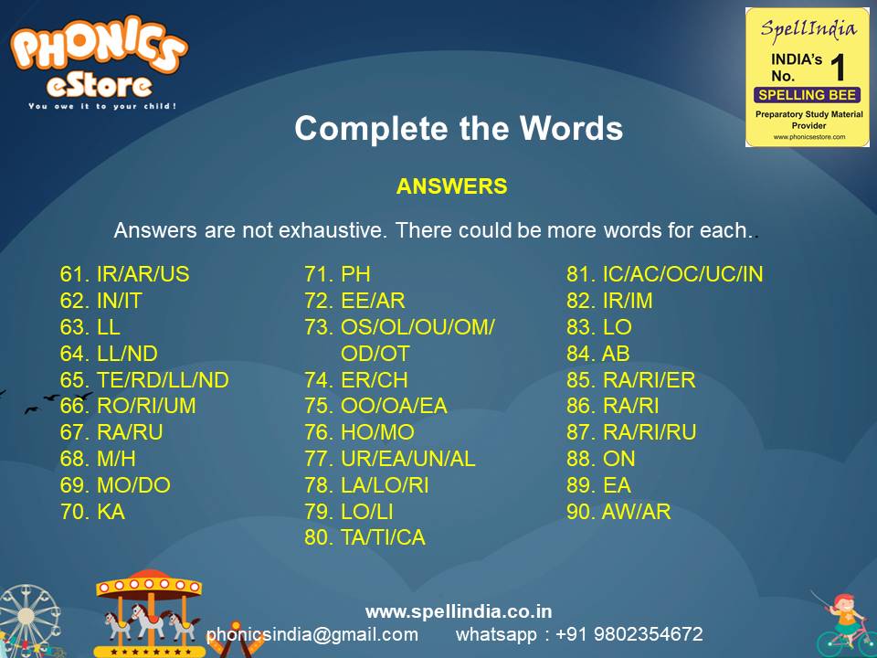 spell-bee-competition-exam-class-1-2-3-4-5-words